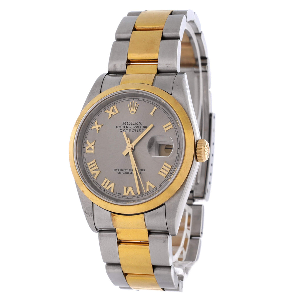 Oyster Perpetual Datejust Automatic Watch Stainless Steel and Yellow Gold 36