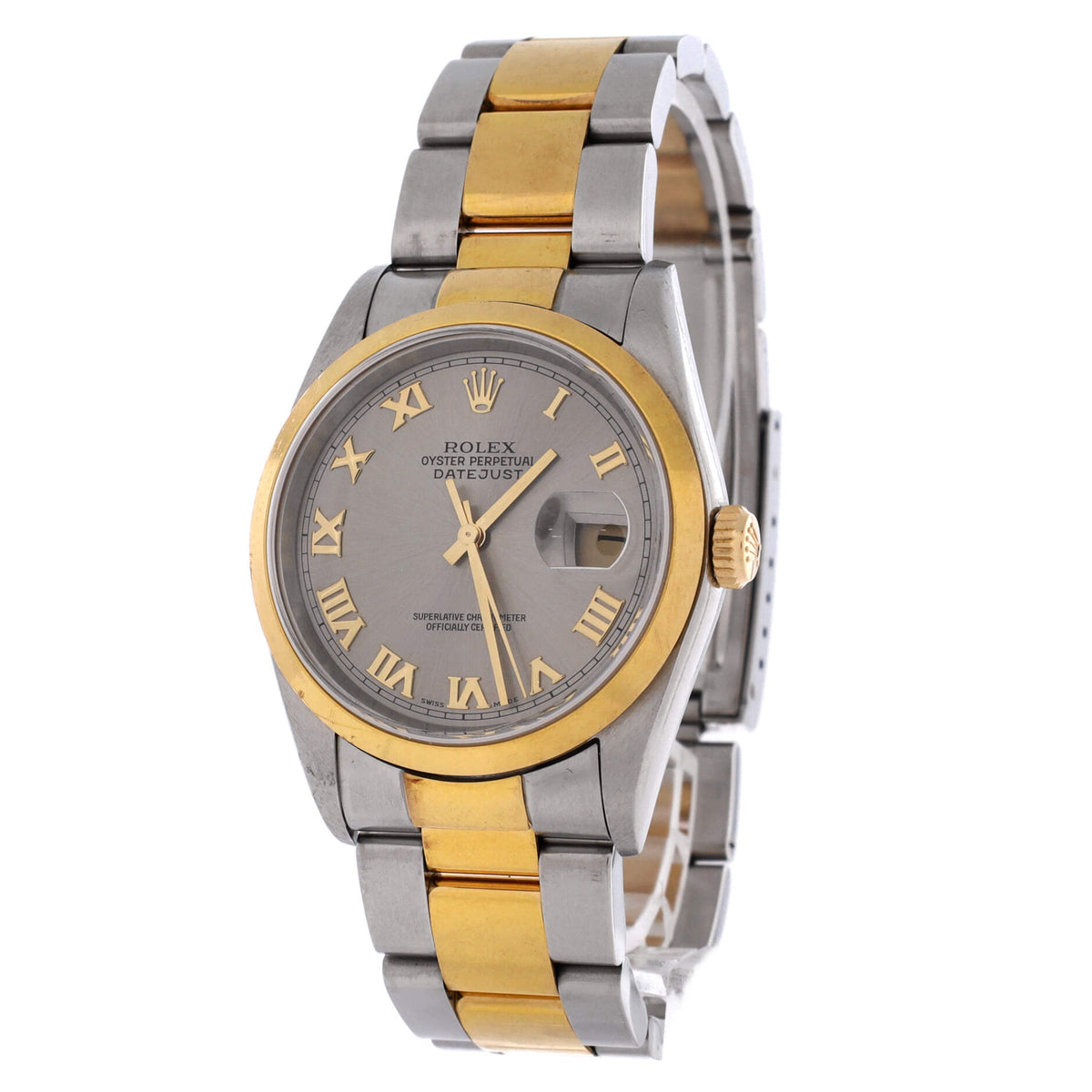 Oyster Perpetual Datejust Automatic Watch Stainless Steel and Yellow Gold 36