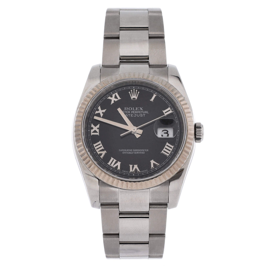 Oyster Perpetual Datejust Automatic Watch Stainless Steel and White Gold 36