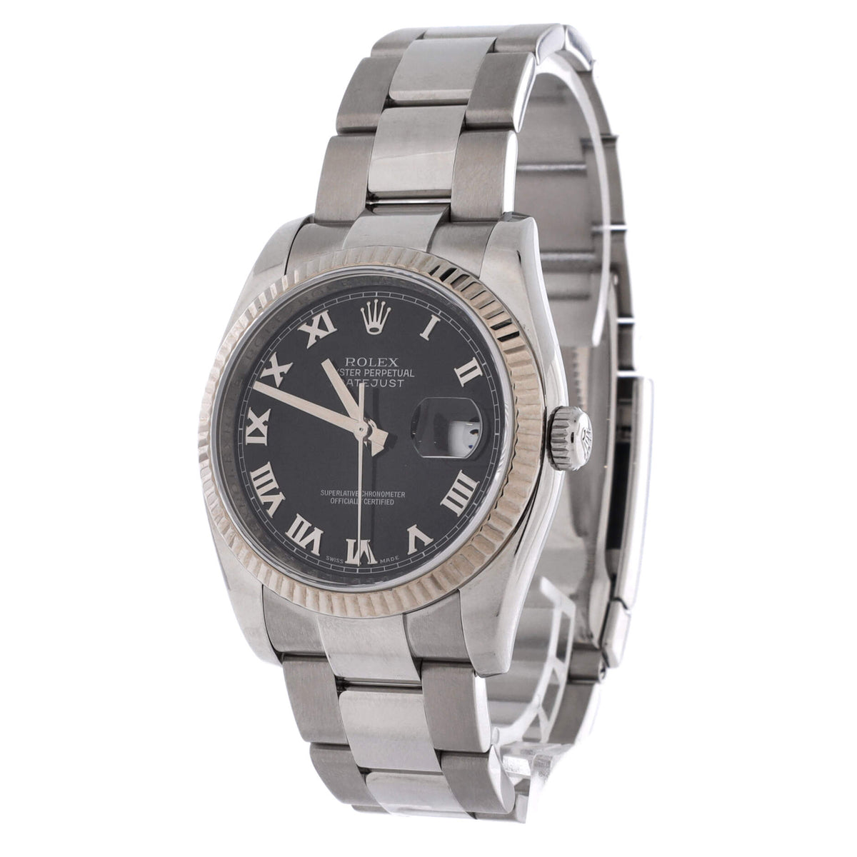 Oyster Perpetual Datejust Automatic Watch Stainless Steel and White Gold 36