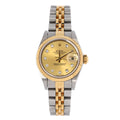 Oyster Perpetual Datejust Automatic Watch Stainless Steel and Yellow Gold with Diamond Markers 26