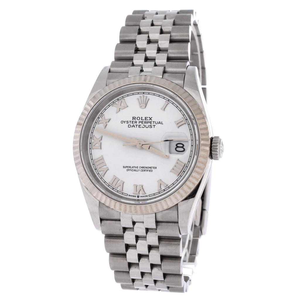 Oyster Perpetual Datejust Automatic Watch Stainless Steel and White Gold 36
