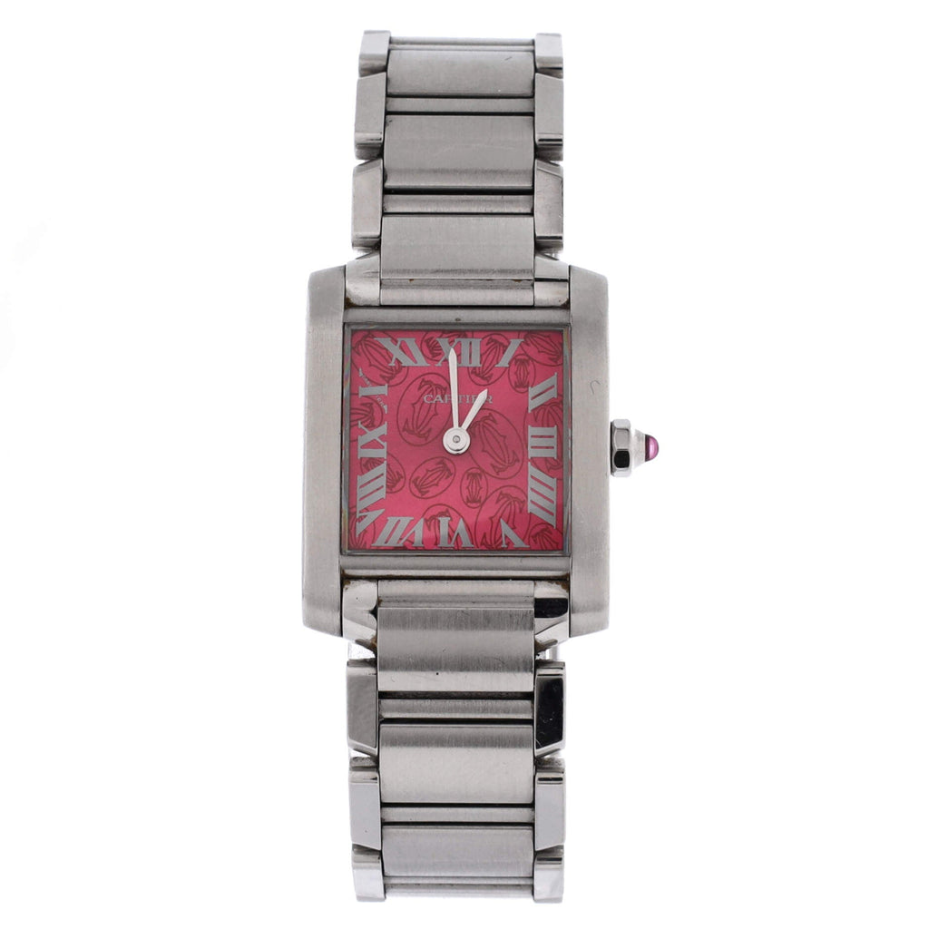 Limited Edition Tank Francaise Quartz Watch Stainless Steel 20