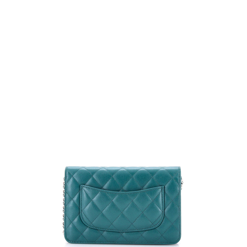 Wallet on Chain Quilted Caviar