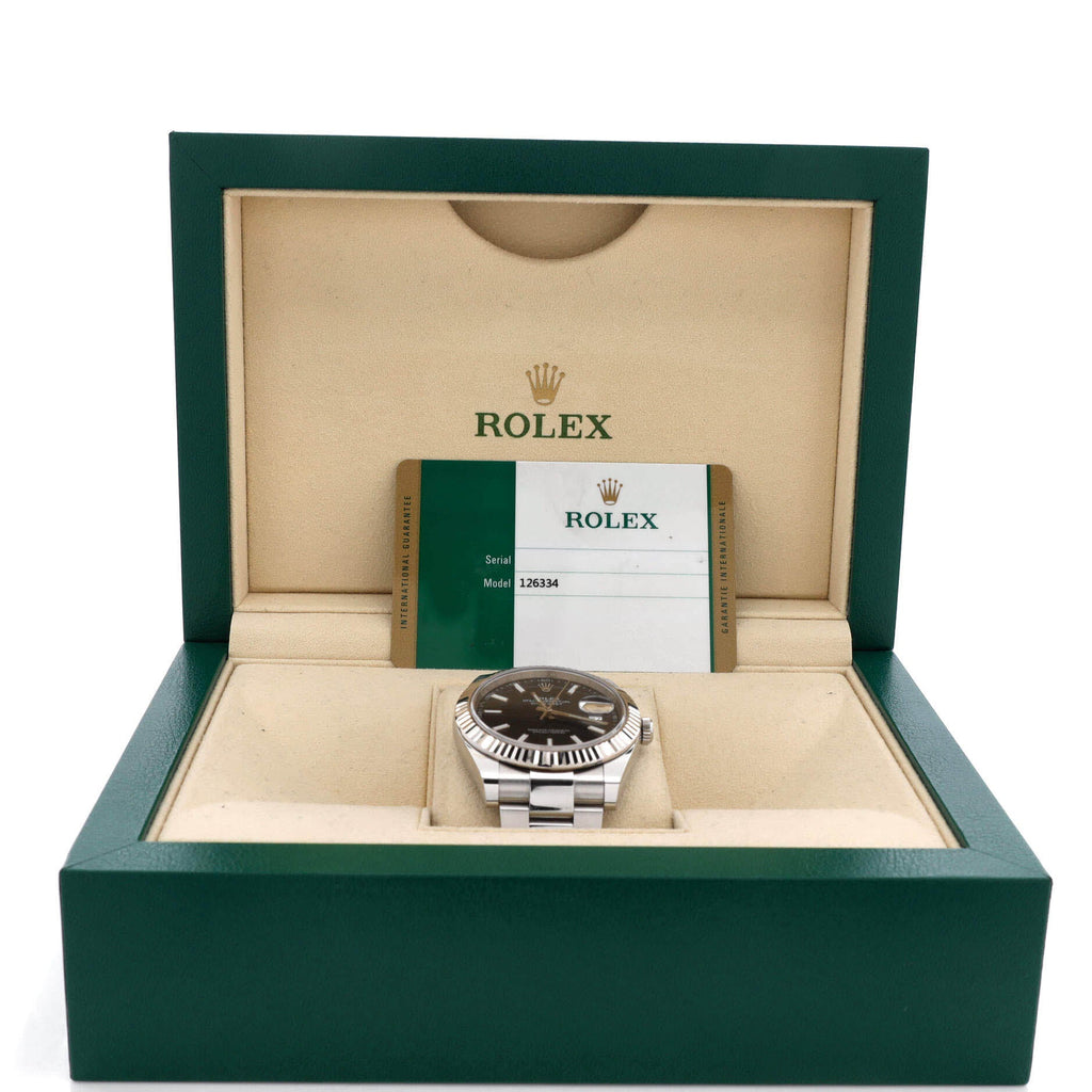 Oyster Perpetual Datejust Automatic Watch Stainless Steel and White Gold 41