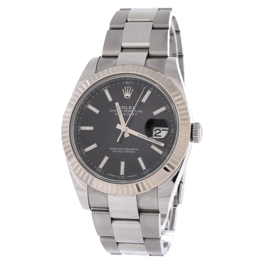Oyster Perpetual Datejust Automatic Watch Stainless Steel and White Gold 41