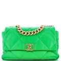 19 Flap Bag Quilted Leather Large