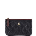 Classic O Case Pouch Quilted Caviar Mini
