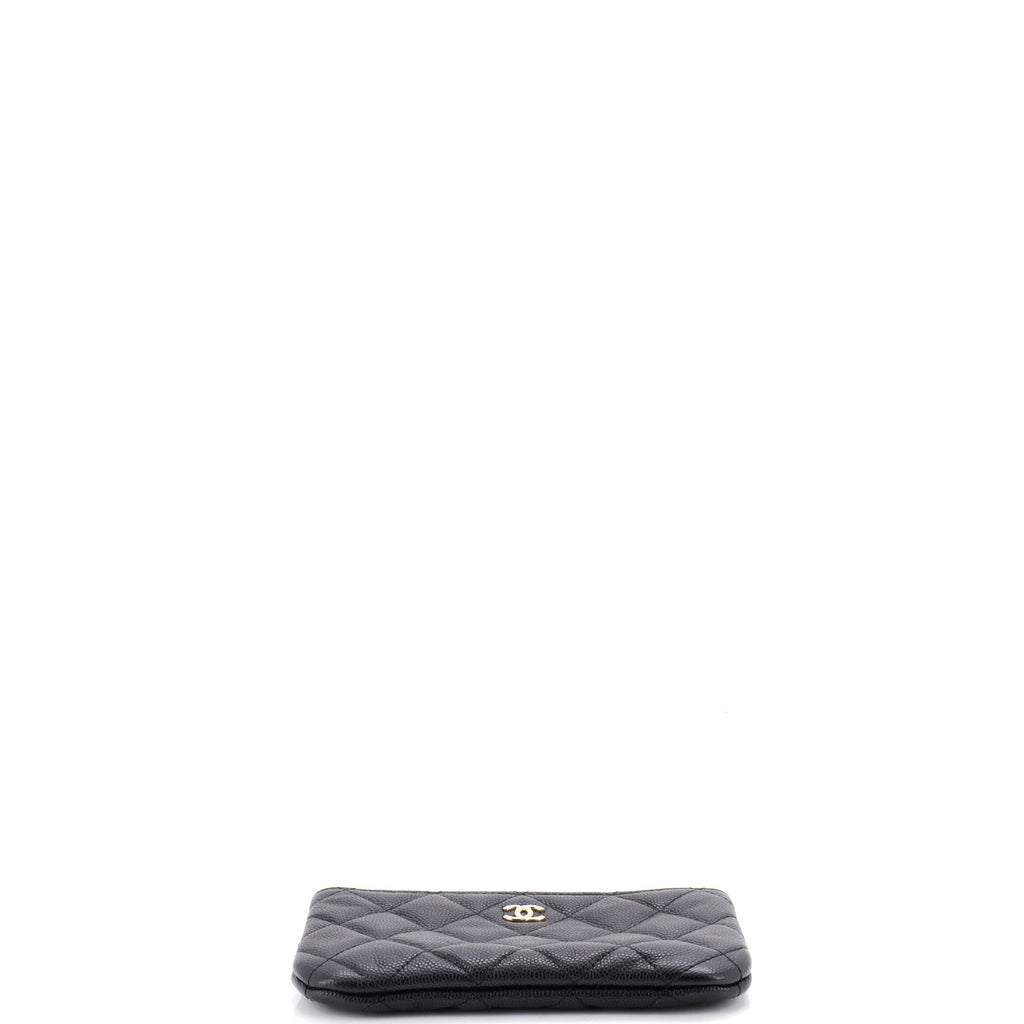 Classic O Case Pouch Quilted Caviar Mini
