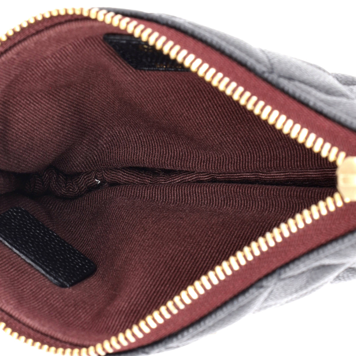 Classic O Case Pouch Quilted Caviar Mini