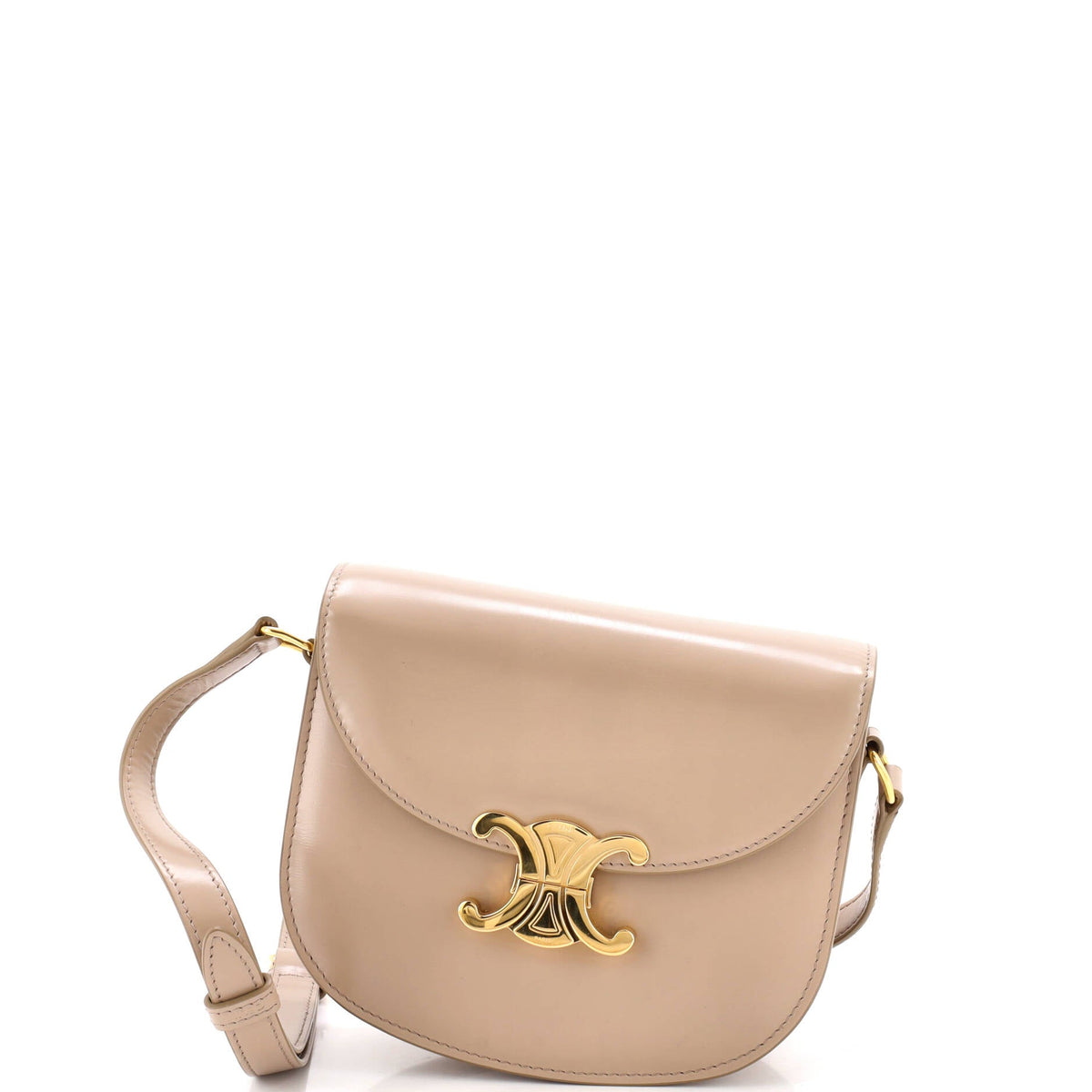 Triomphe Besace Clea Flap Bag Leather