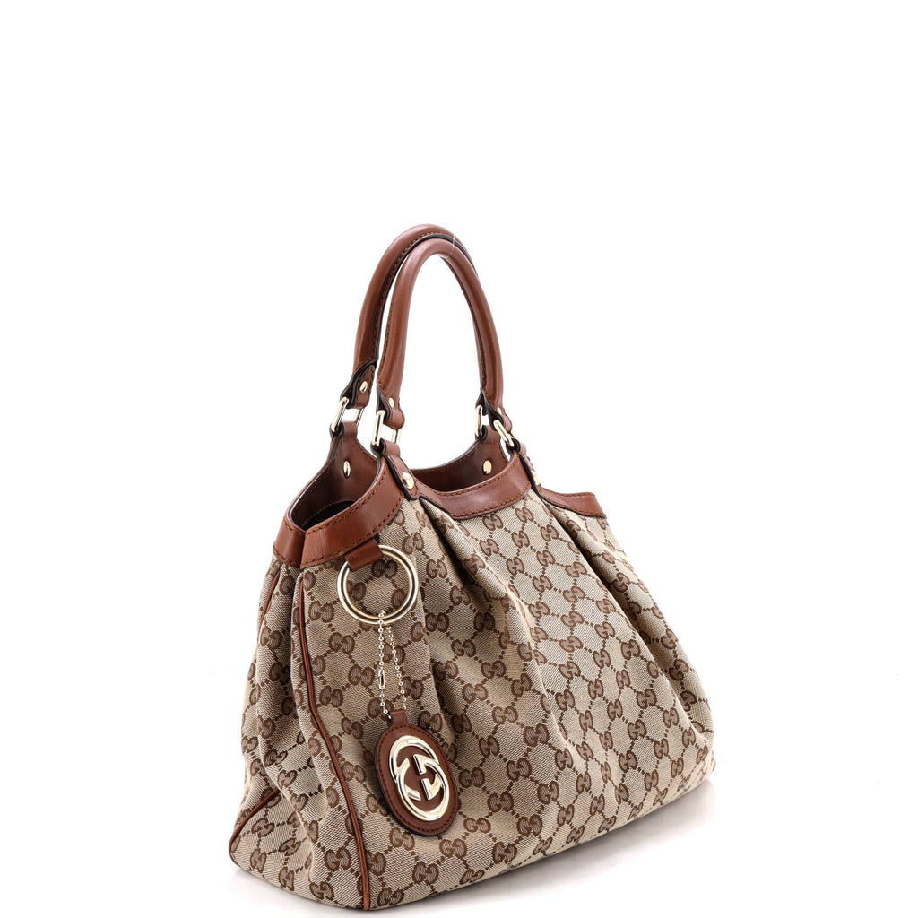 Sukey Tote GG Canvas with Leather Medium