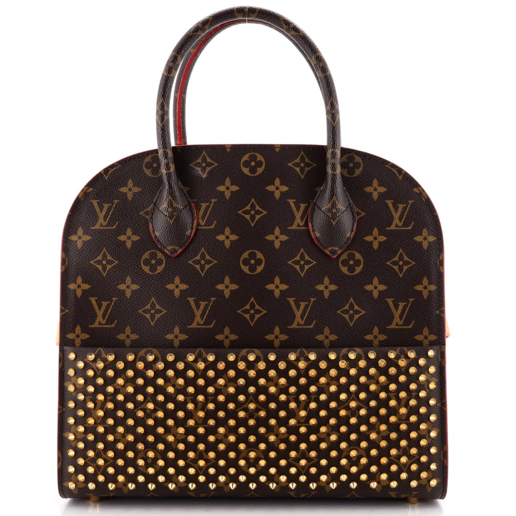 x Christian Louboutin Shopping Bag Calf Hair and Monogram Canvas