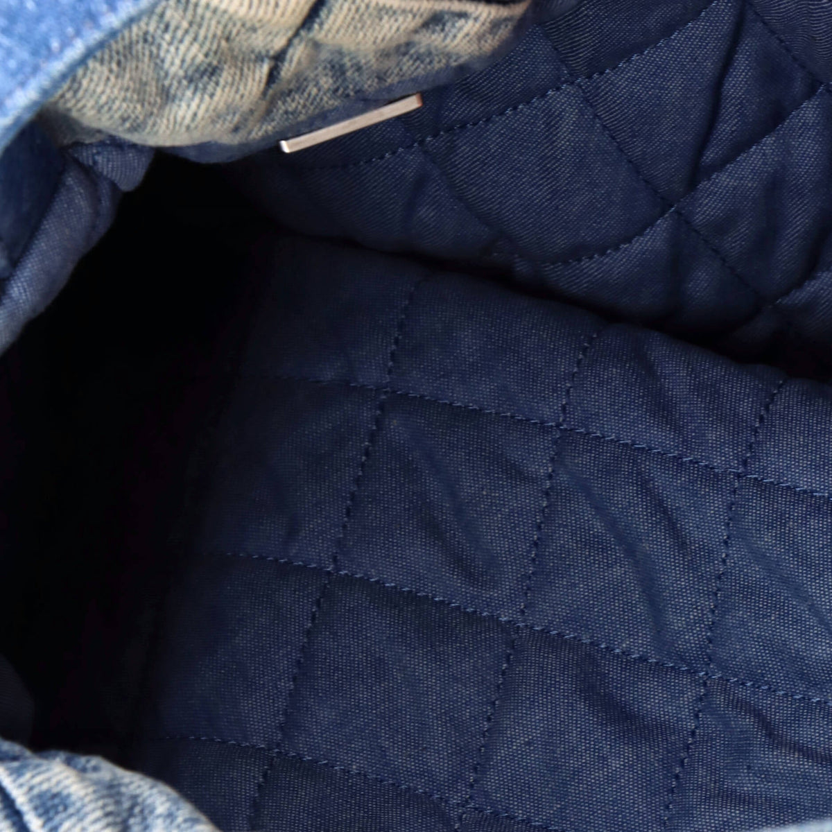 22 Chain Backpack Quilted Denim Medium