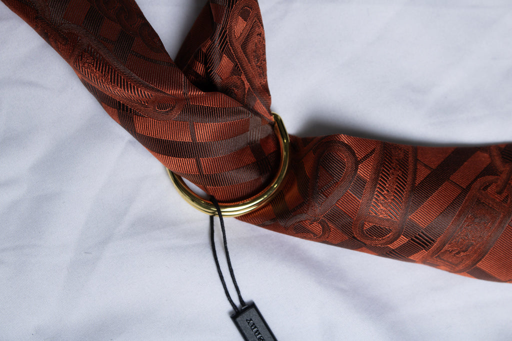Burberry, orange tie scarf