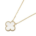 Vintage Alhambra Pendant Necklace 18K Yellow Gold and Mother of Pearl