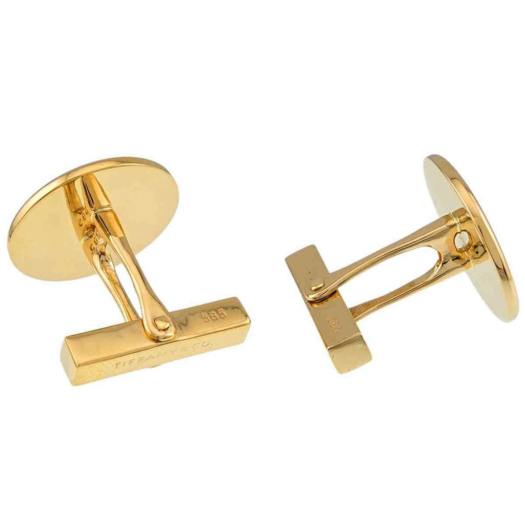 Button Cufflinks 14K Yellow Gold Bracelet