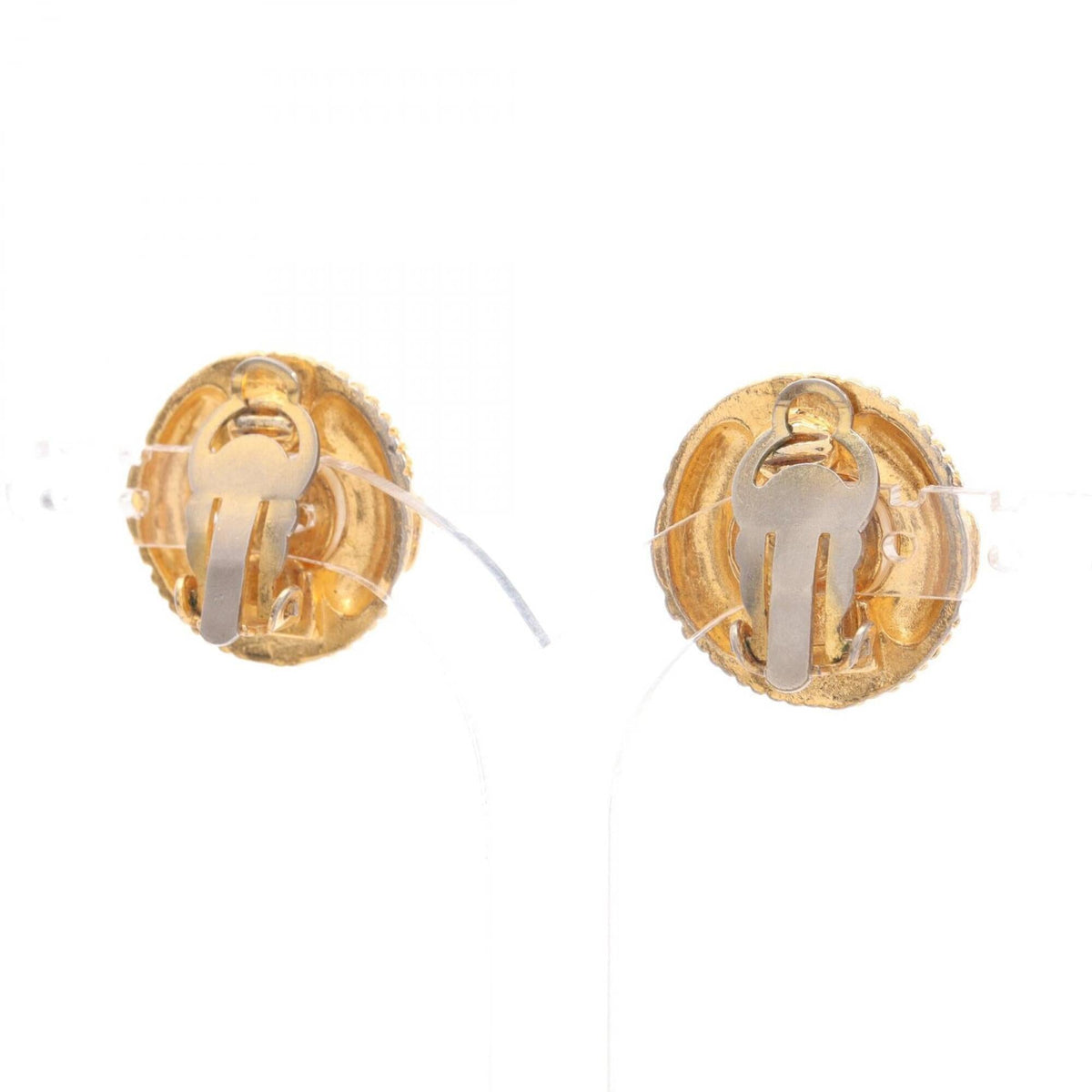 CC Logo Clip-On Earrings Metal Gold-Tone Metal