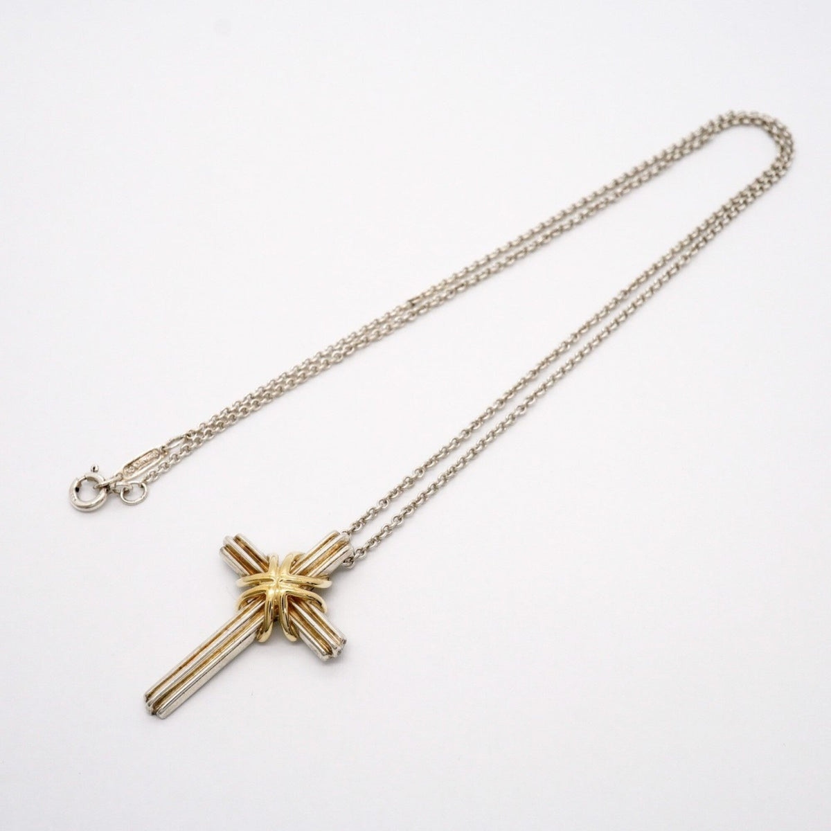 Pendant Necklace Sterling Silver and 18K Yellow Gold