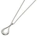 Open Teardrop Pendant Necklace Sterling Silver