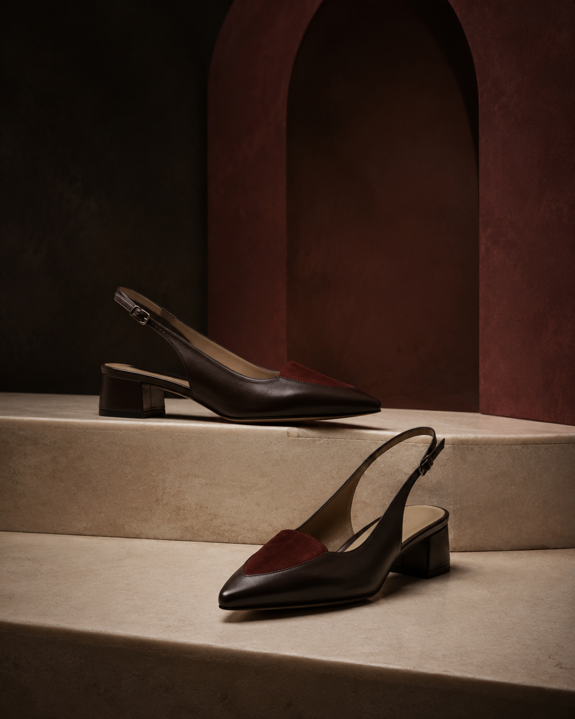 Unbranded leather slingback shoes in a dark ritual gallery